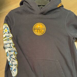 Nike Boys Black Team Hustle Hoodie, Youth Large, EUC